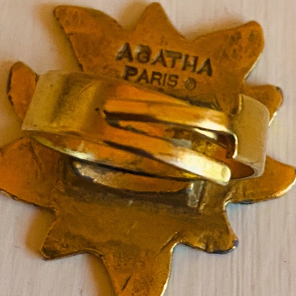 Agatha Paris💫 Starburst Gold Adjustable Ring - Picture 12 of 16